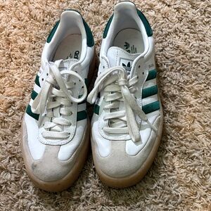 Adidas Classic White and Green Sneakers